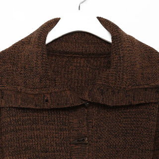 Big Collar Knit Cardigan
