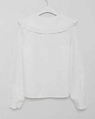 Big collar frill blouse