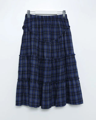 Checked vintage long skirt