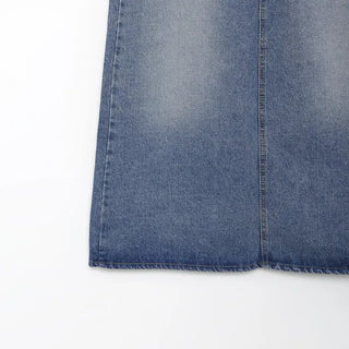 Denim long skirt