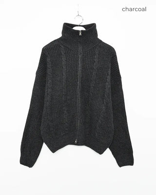 Cable knit oversized cardigan