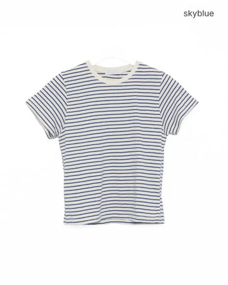 Basic Fit Striped Short Sleeve T-Shirt