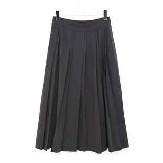 A-line wrinkled long skirt