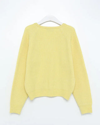 V-neck raglan pastel knit