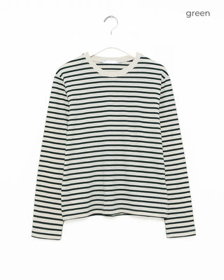 Crew neck striped T-shirt