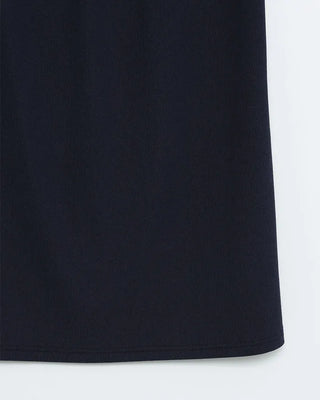 Elastic waist ribbed long skirt