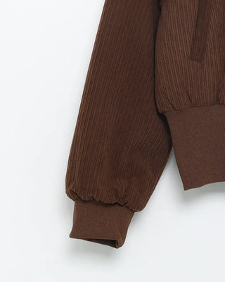 Corduroy Fur Hooded Zip