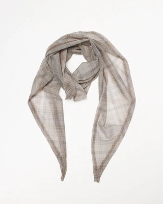 Checked sheer scarf