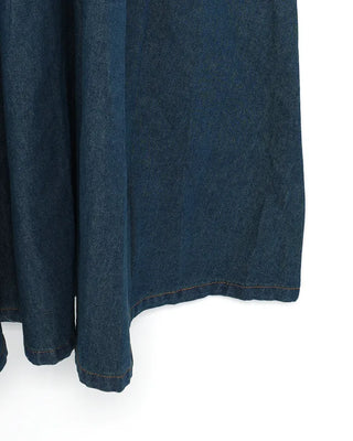 Smoked denim long dress