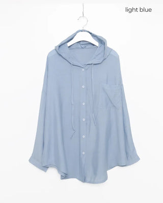 Loose-fit hoodie shirt