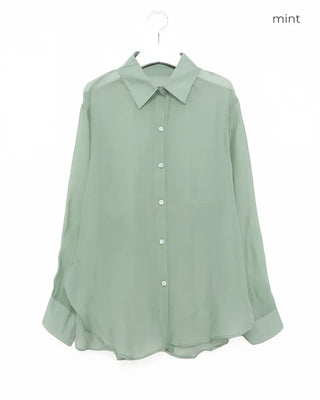 See-through side ribbon shirt