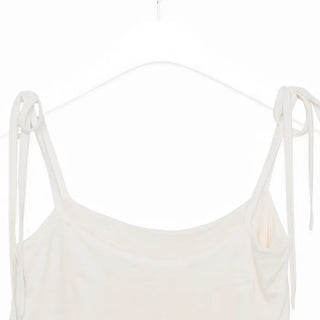 Ribbon open shoulder T-shirt