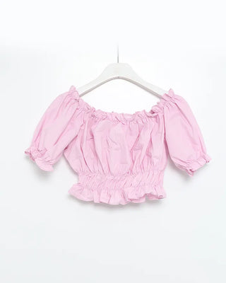 Shirred Smock Off-Shoulder Top