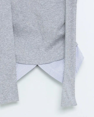 Tie-layered short-sleeved shirt