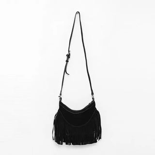 Tassel suede bag
