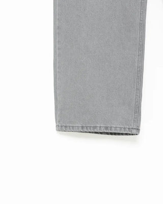 Washed light gray straight jeans