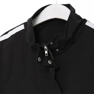 Ribbon Cropped Zip Jacket