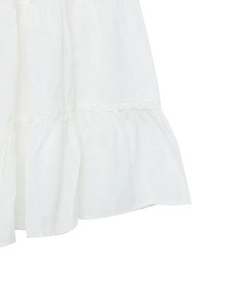 Lace tiered long skirt