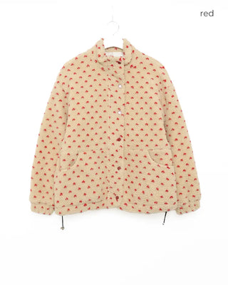 Polka dot fleece jacket