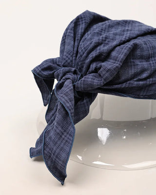 Checkered scarf cap