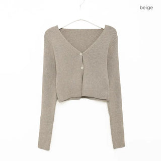 2-button V-neck cardigan