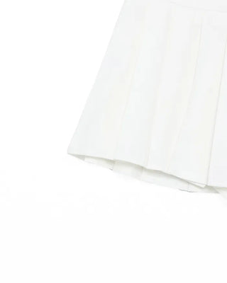 Pleated micro mini skirt pants