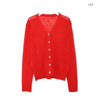 Linen V-neck cardigan