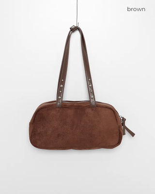 Suede Square Shoulder Bag