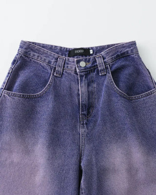(ORIGINAL) Loose-fit denim pants (purple)