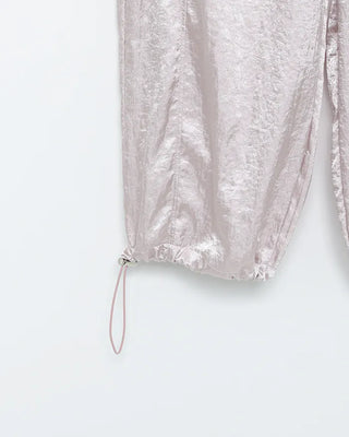 2-way hem satin easy pants