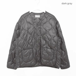 (Unisex) Quilted Button Jacket