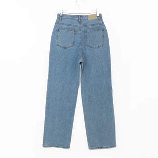 Double-knee denim pants
