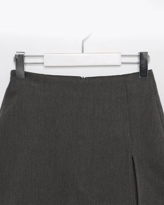 Slit A-line mini skirt
