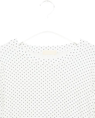 Polka Dot Waist Frill Point Long Sleeve T-Shirt