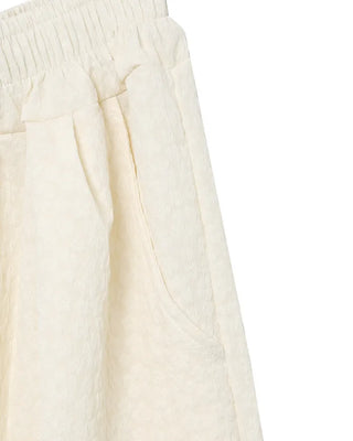 Flower Jacquard Banding Pants