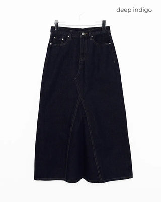 Maxi Slit Denim Long Skirt