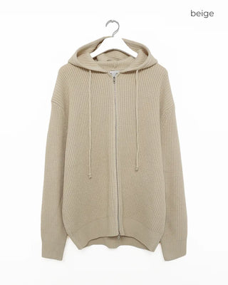 (Unisex) Knit Hooded Hoodie