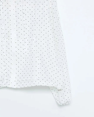 Polka Dot See-Through Frill Zip Hoodie