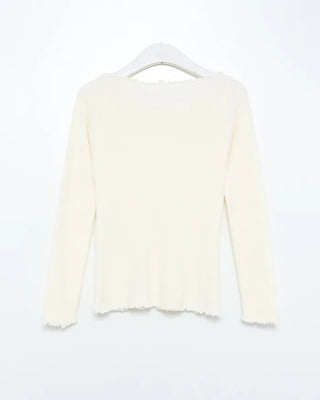 Frill-detail slim knit