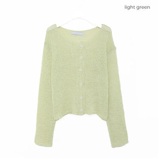 Ribbed sheer cardigan