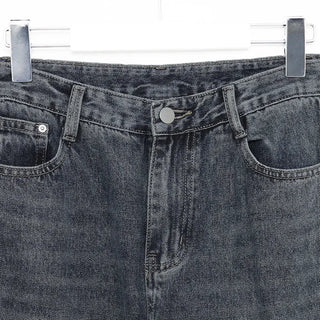 Vintage Wash Wide Denim Pants