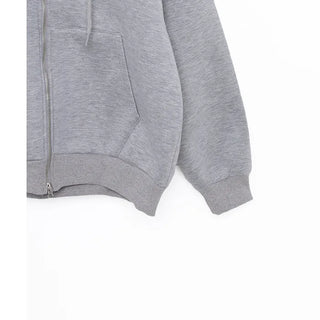 Oversized double-zip hoodie