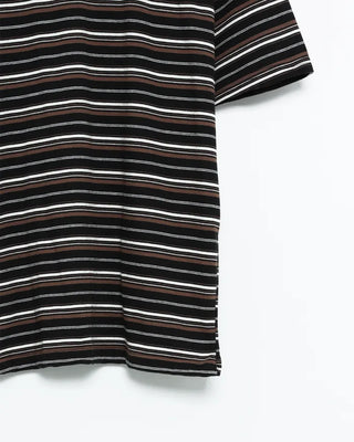 Multi-striped short-sleeved T-shirt