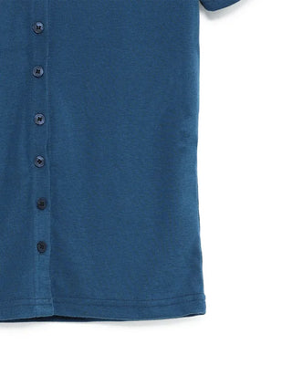Button-down short-sleeved T-shirt