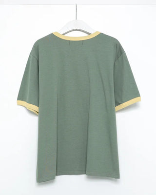 Color-blocked ringer T-shirt