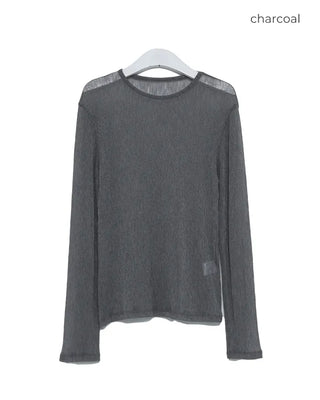 Sheer, languid long sleeveless top