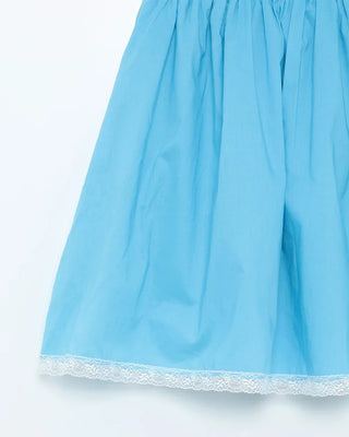Shirred cotton midi skirt
