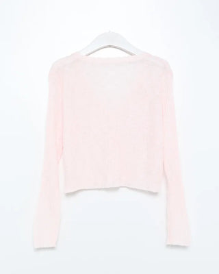 V-neck sheer cardigan