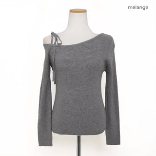 Ribbon Off-Shoulder Knit
