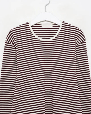 Thin striped ribbed cut and sew